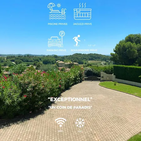 Les Hauts De La Pinede - Avec Piscine, Jacuzzi Et Boulodrome Privatifs